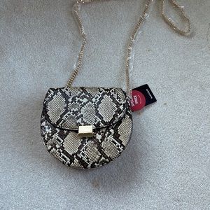 Mango snake print crossbody purse